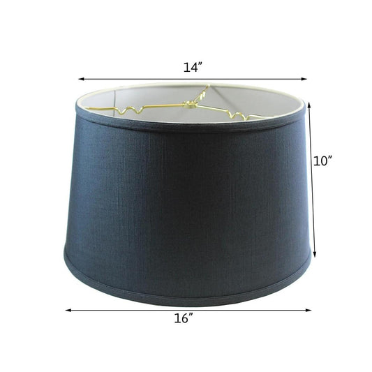 16"W x 10"H Shallow Drum Hard Back Textured Slate Blue
