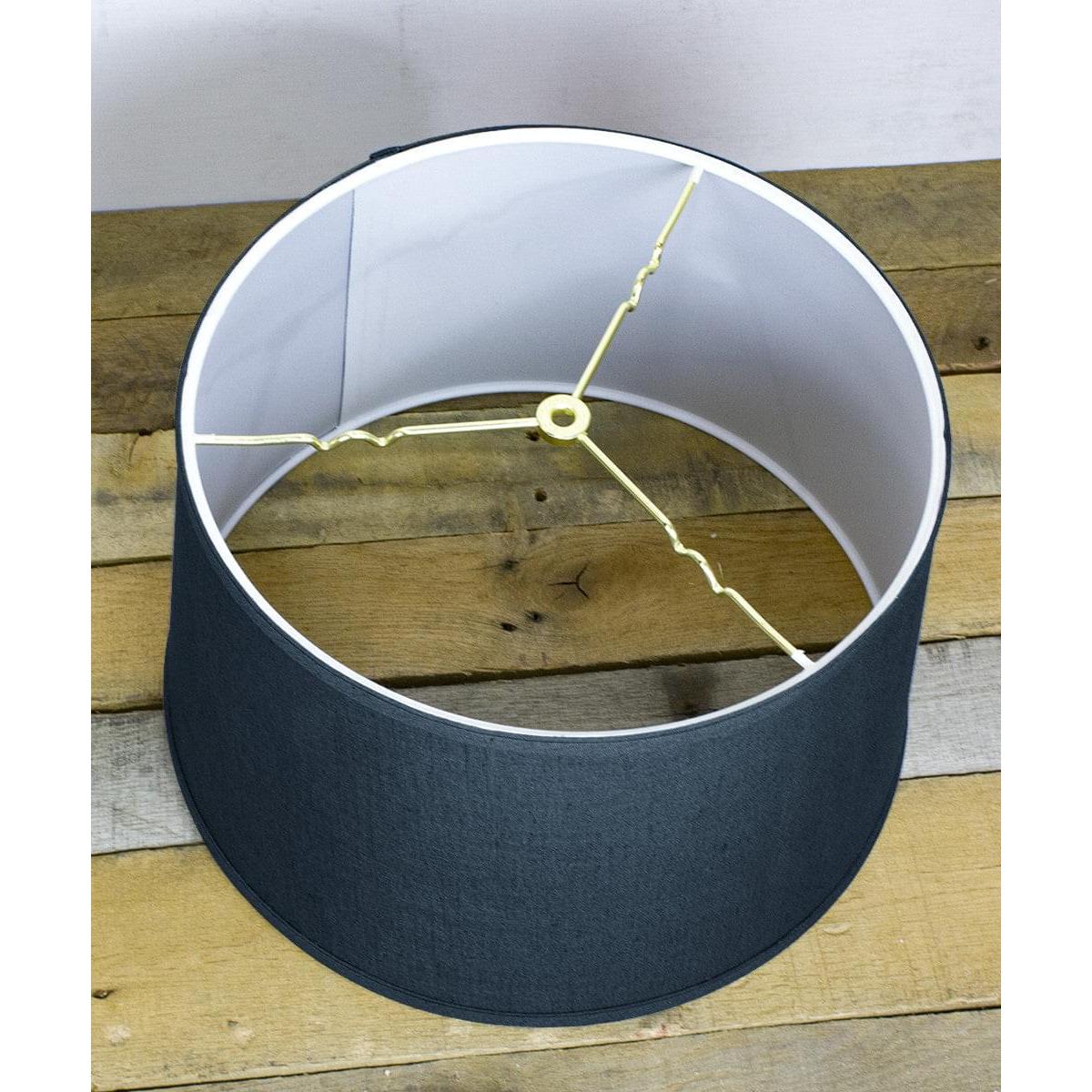 16"W x 10"H Shallow Drum Hard Back Textured Slate Blue