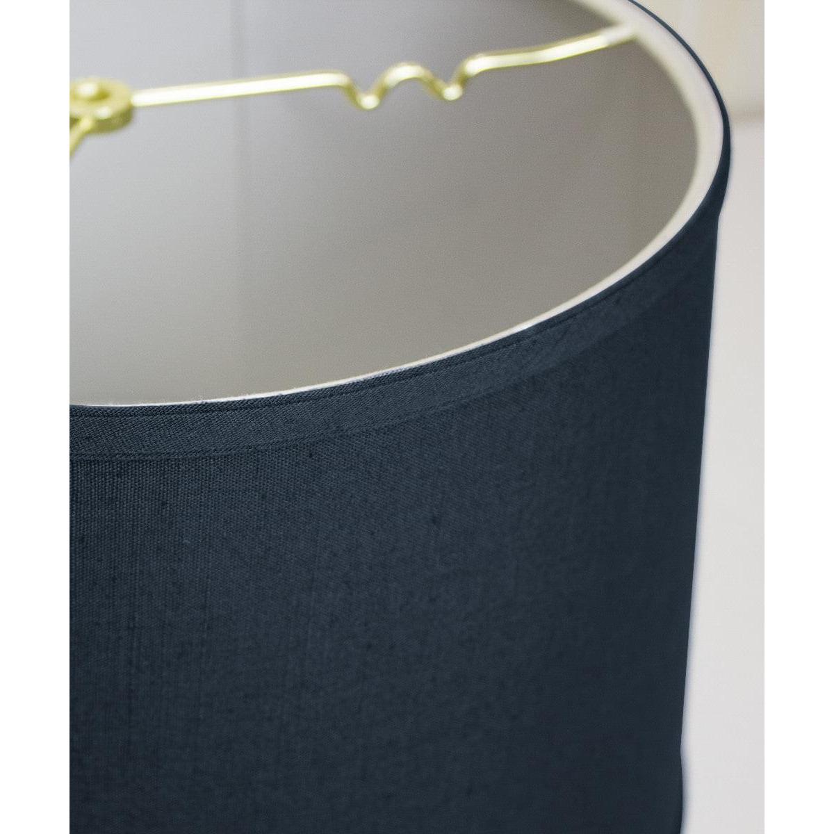 16"W x 10"H Shallow Drum Hard Back Textured Slate Blue