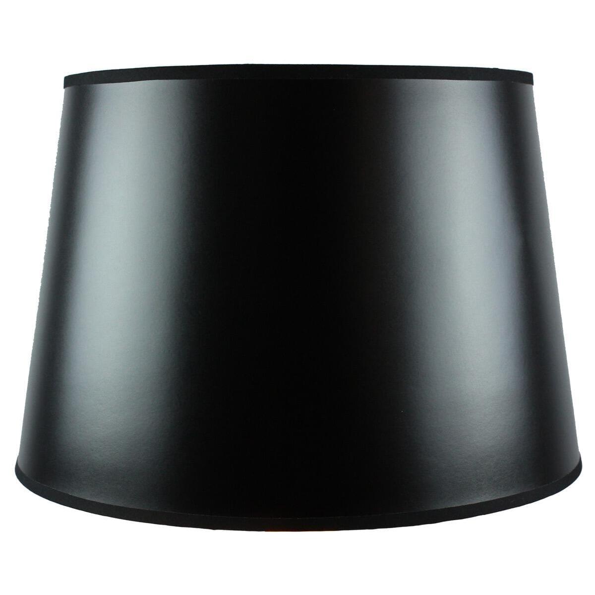 16"W x 11"H Black Parchment Gold-Lined Floor Lampshade