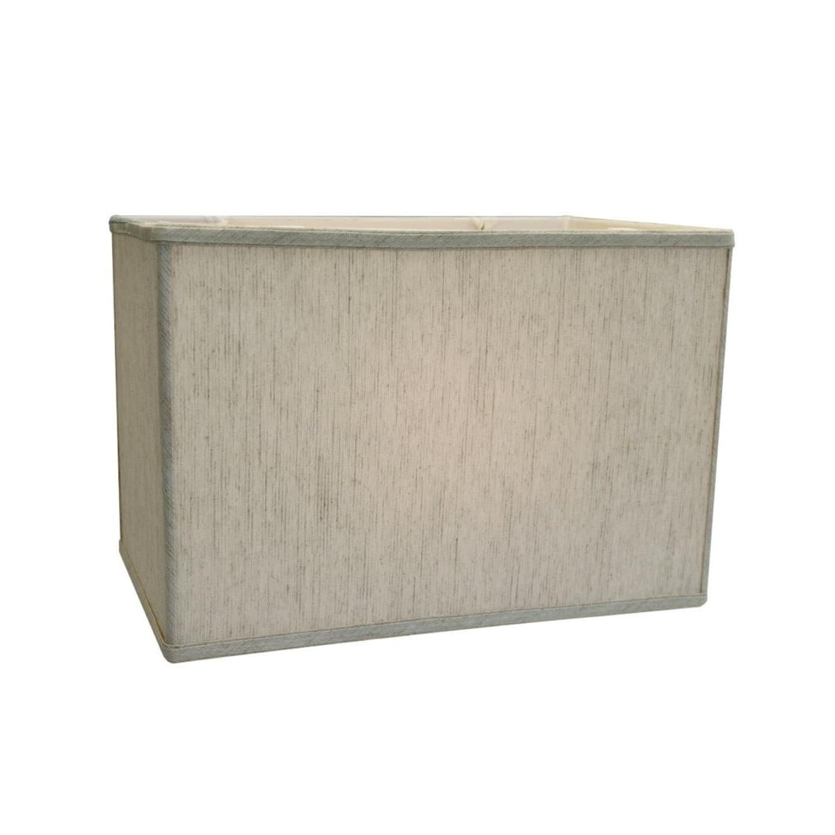 16"W x 11"H Rectangular Drum Lampshade Softback Textured Oatmeal