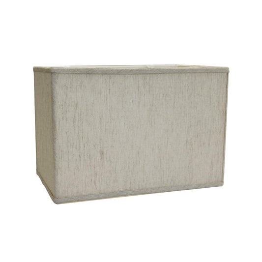 16"W x 11"H Rectangular Drum Lampshade Softback Textured Oatmeal