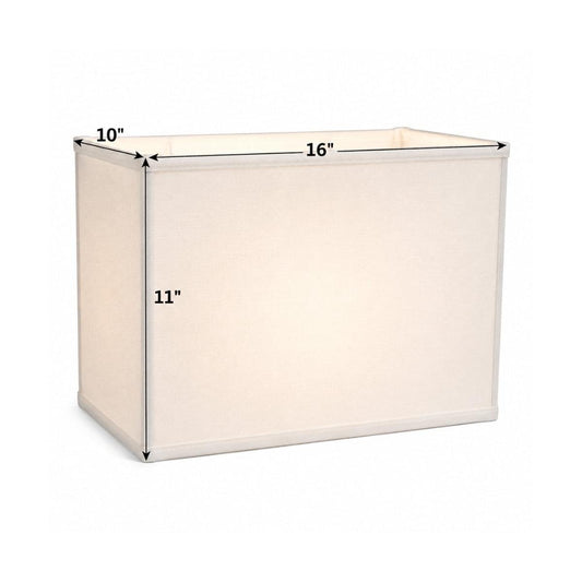 16"W x 11"H Rectangular Drum Lampshade Softback White