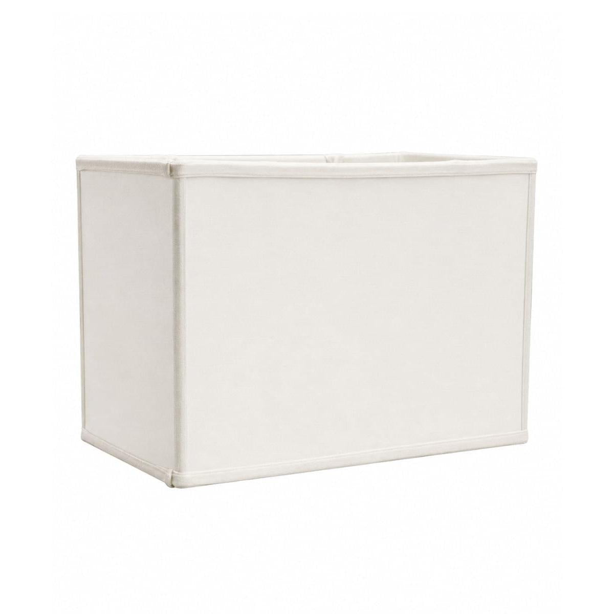 16"W x 11"H Rectangular Drum Lampshade Softback White