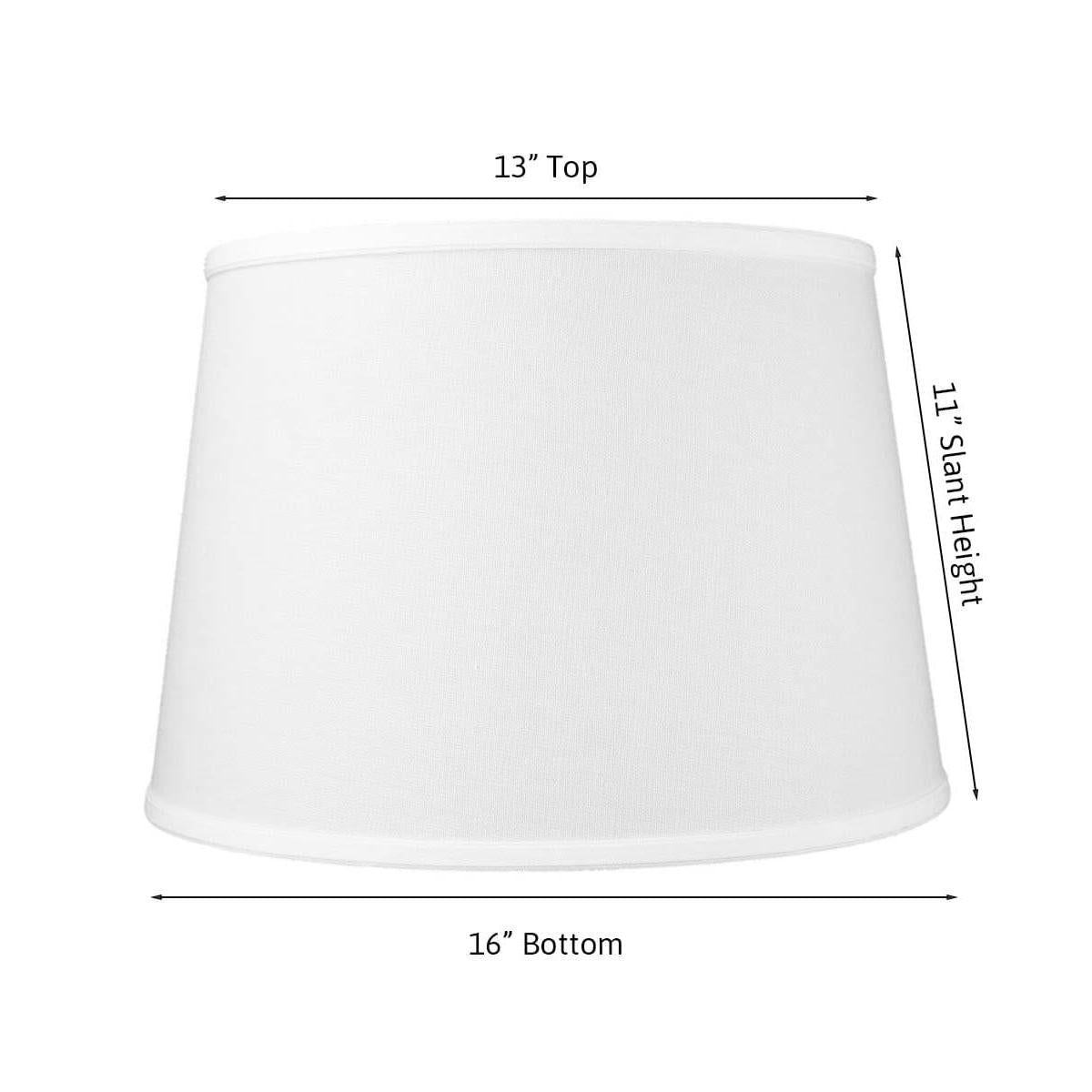 16"W x 11"H White Floor Lampshade