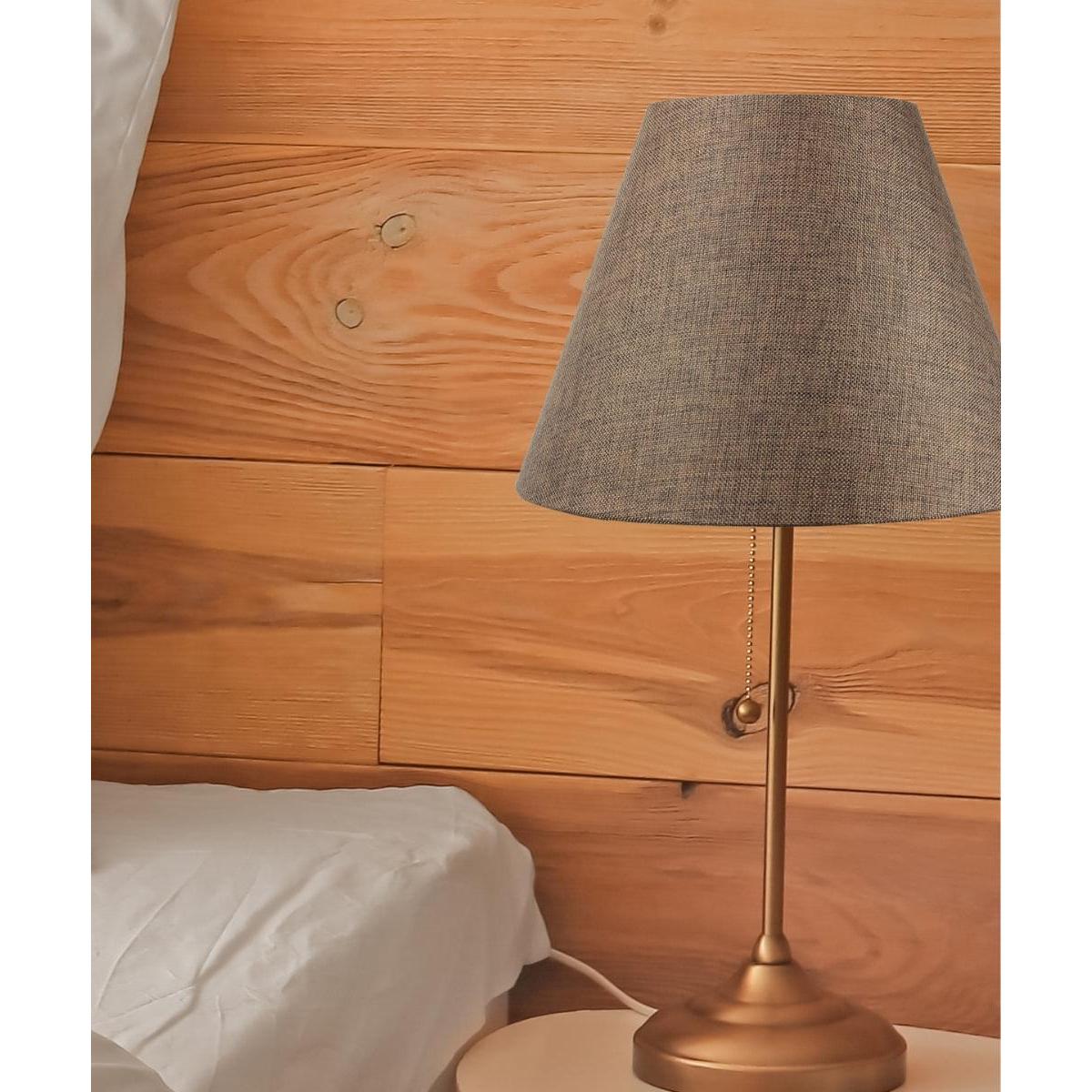 16"W x 12"H Hard Back Empire Lampshade - Chocolate Burlap
