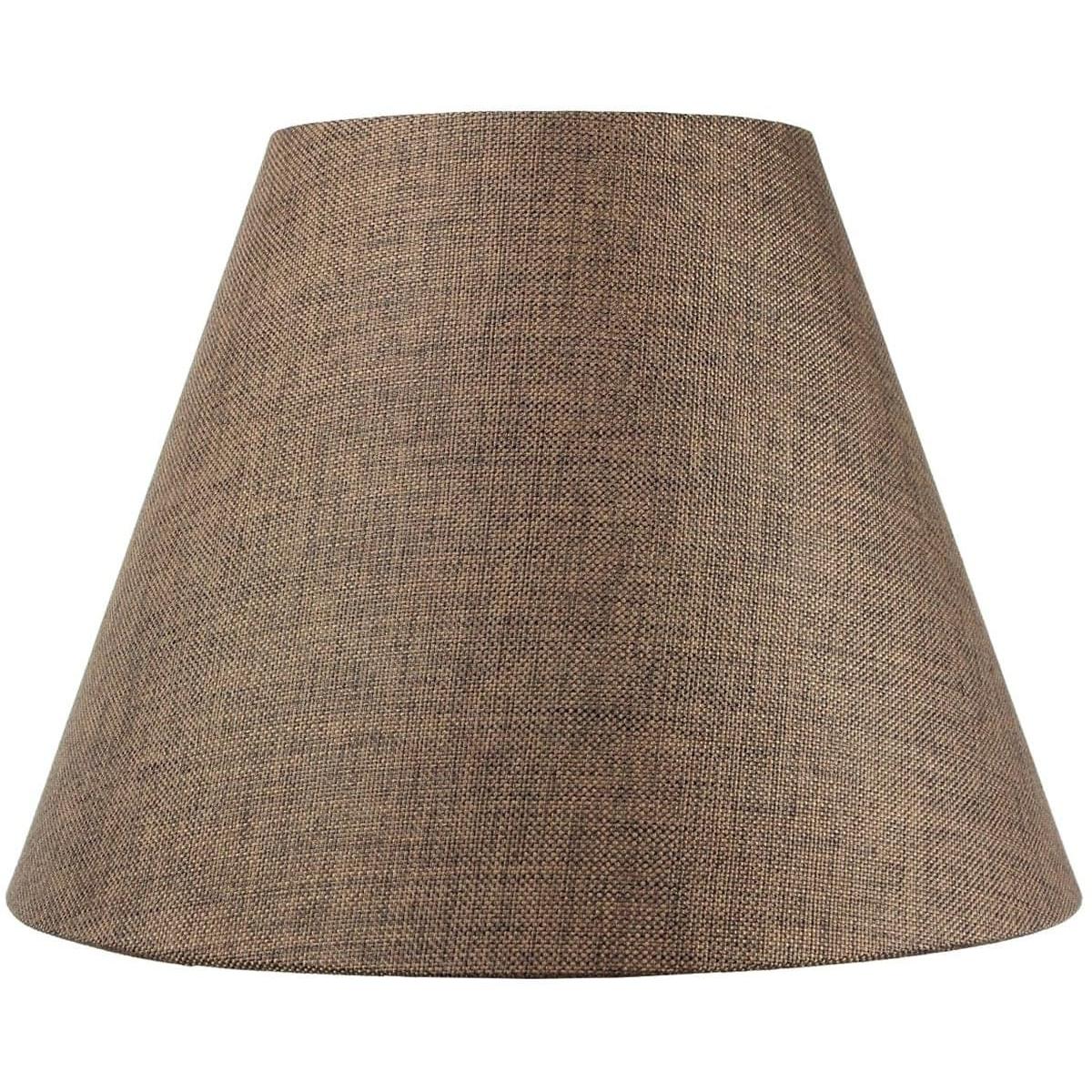 16"W x 12"H Hard Back Empire Lampshade - Chocolate Burlap