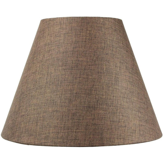 16"W x 12"H Hard Back Empire Lampshade - Chocolate Burlap