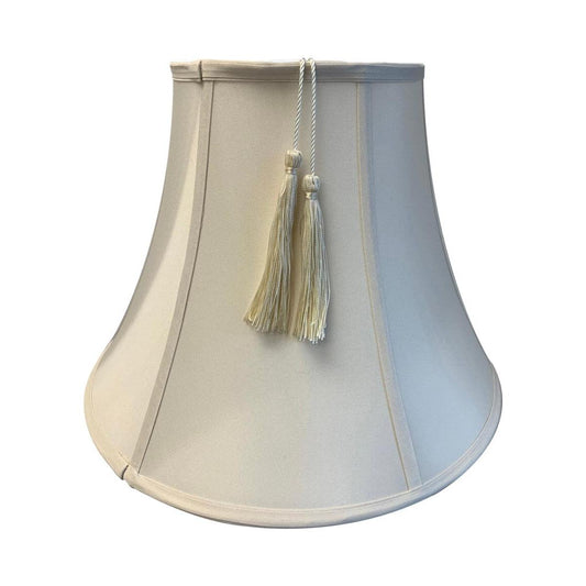 16"W x 12"H Shantung Lamp Shade Tassel Eggshell