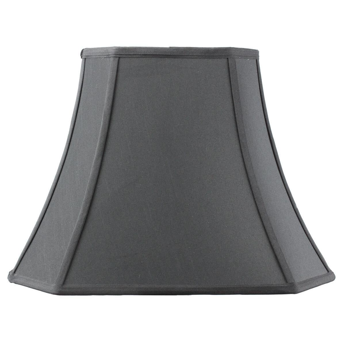 16"W x 12"H Square Cut Corner Shade Black Fabric/Gold Liner