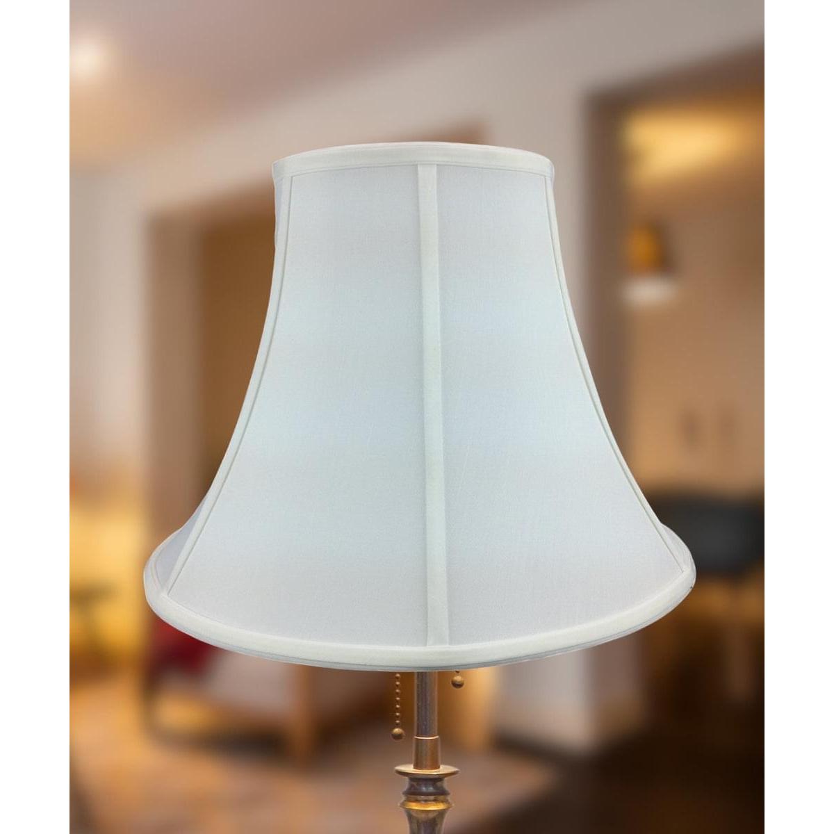 16"W x 12"H White Bell Shantung Shade