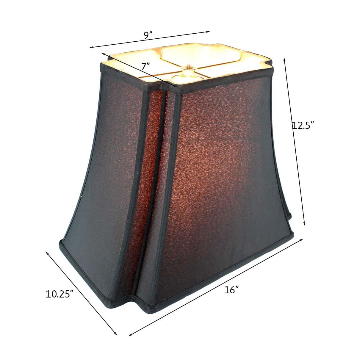 16"W x 13"H Black with Gold Liner Lampshade