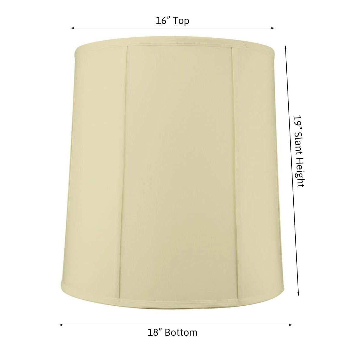 16x18x19 Egg Shell Shantung Drum Extra Large Drum Lampshade