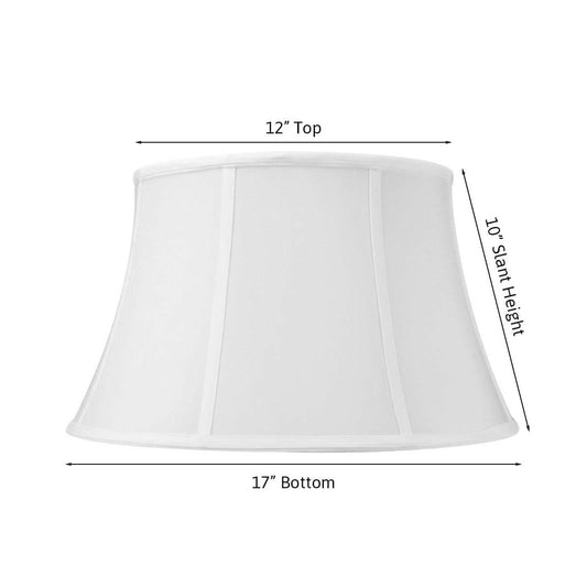 17"W x 10"H White Floor Shantung Lampshade