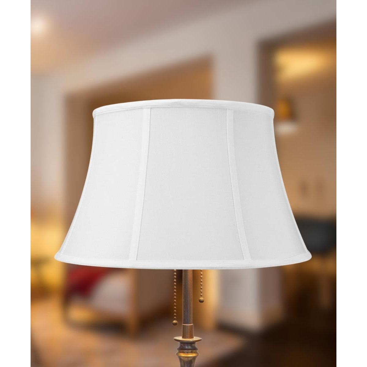 17"W x 10"H White Floor Shantung Lampshade