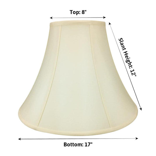 17"W x 12"H Egg Shell Shantung Bell Lamp Shade