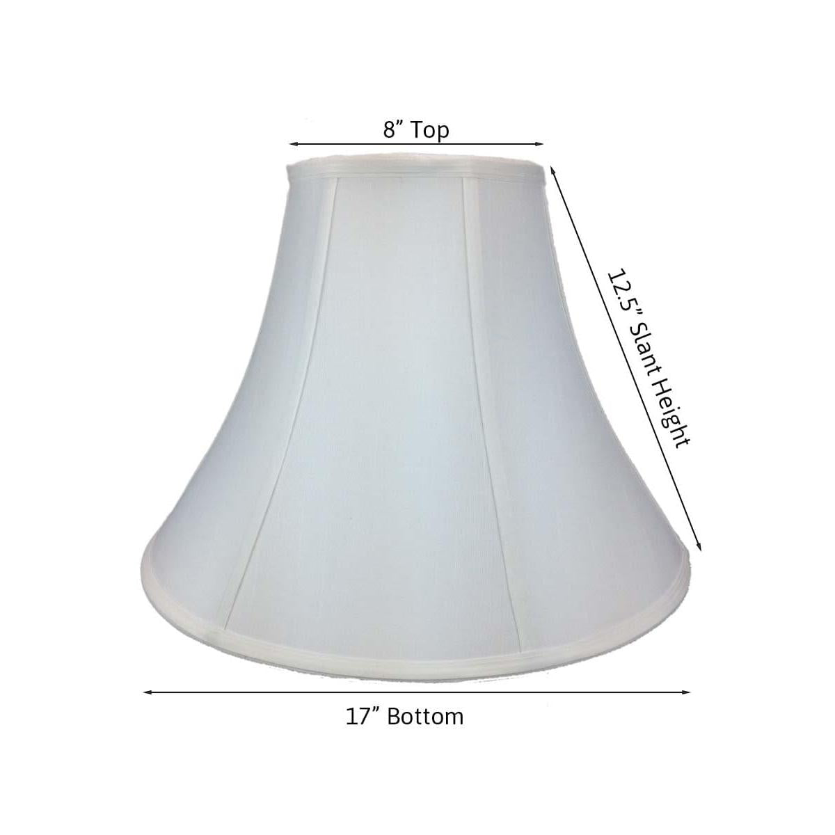 17"W x 13"H White Bell Shantung Shade