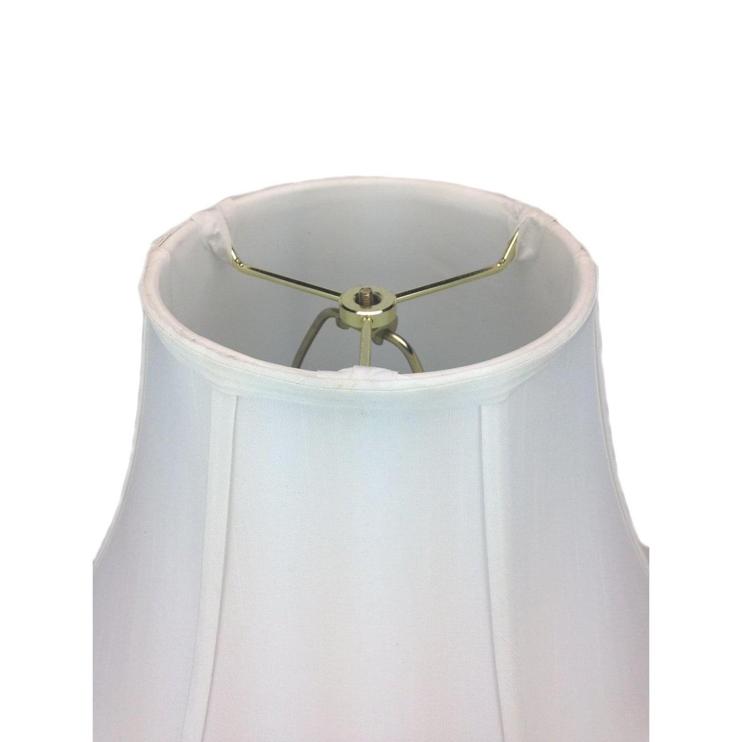 17"W x 13"H White Bell Shantung Shade