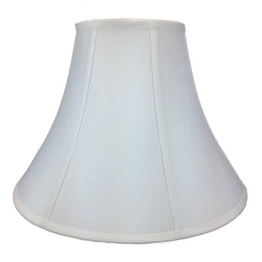 17"W x 13"H White Bell Shantung Shade