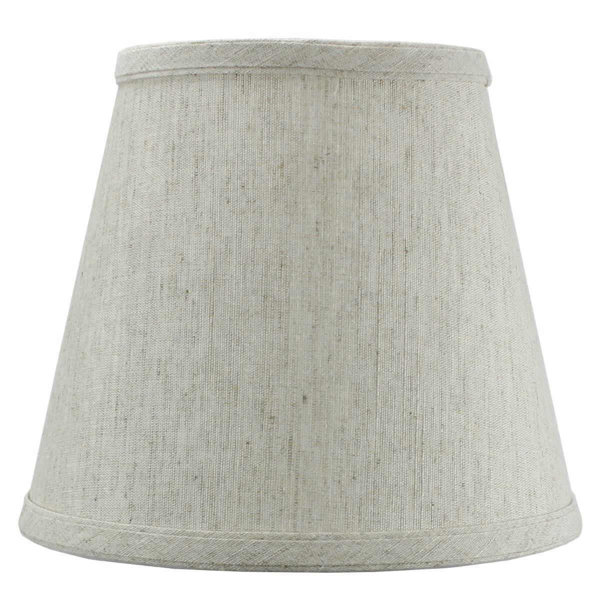 8"W x 7"H Textured Oatmeal Hard Back Lampshade Edison Clip On