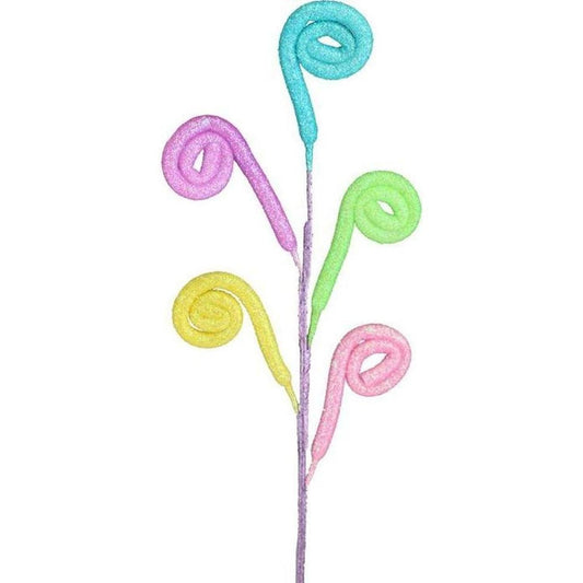 a colorful spirals on a stem