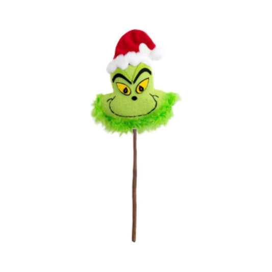 18" Plush Green Monster Head Pick