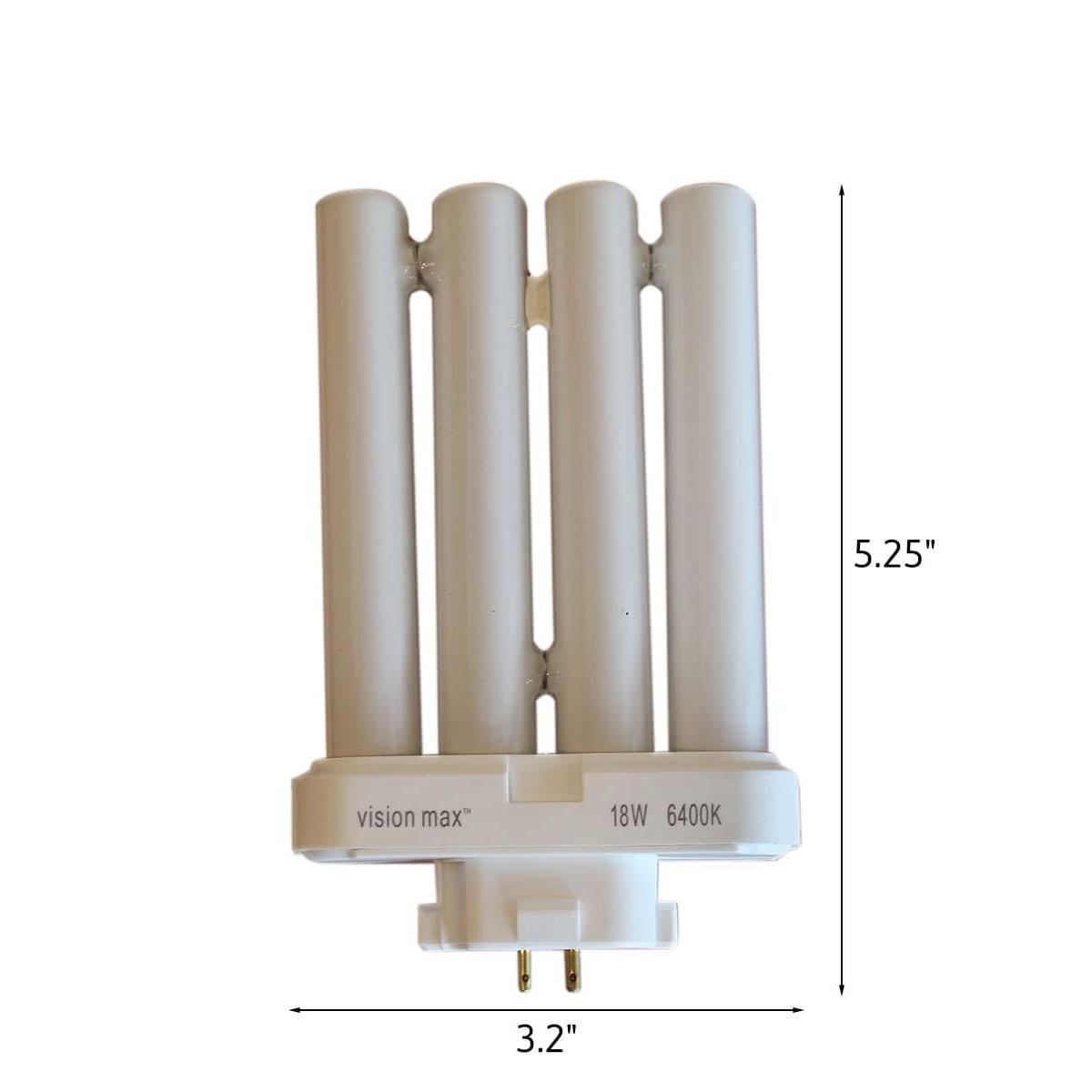 18 Watt Full Spectrum CFL Replacement Bulb (4 pin, G24Q base) by VisionMax