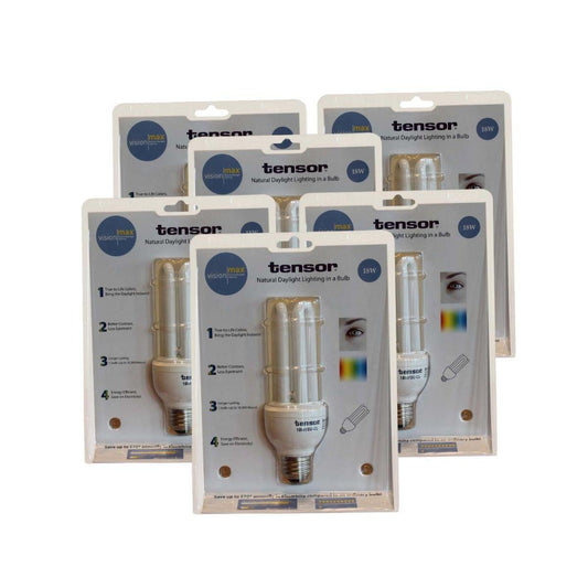 18 Watt Full Spectrum CFL Replacement Bulb (SET OF 6) Standard base by VisionMax