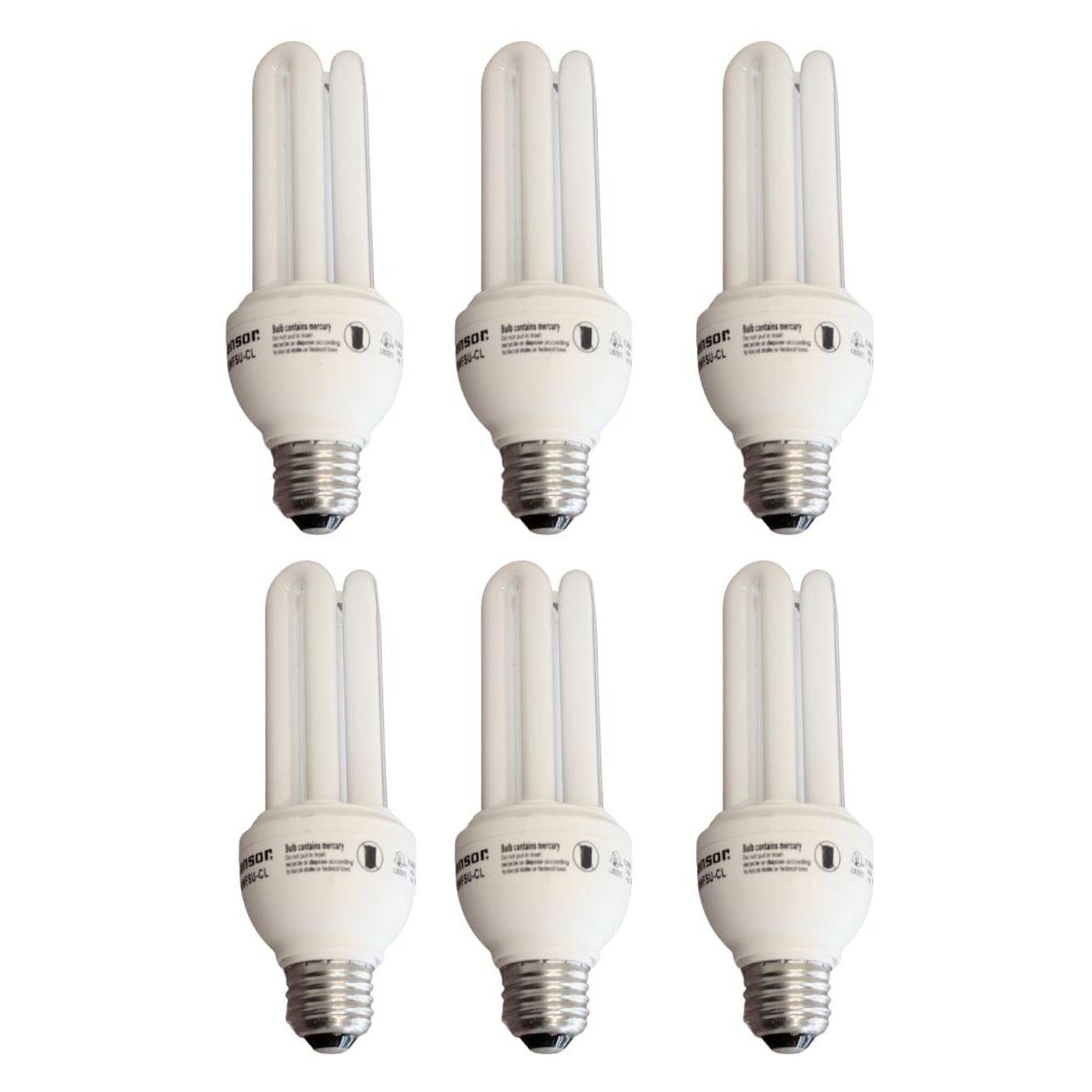 18 Watt Full Spectrum CFL Replacement Bulb (SET OF 6) Standard base by VisionMax