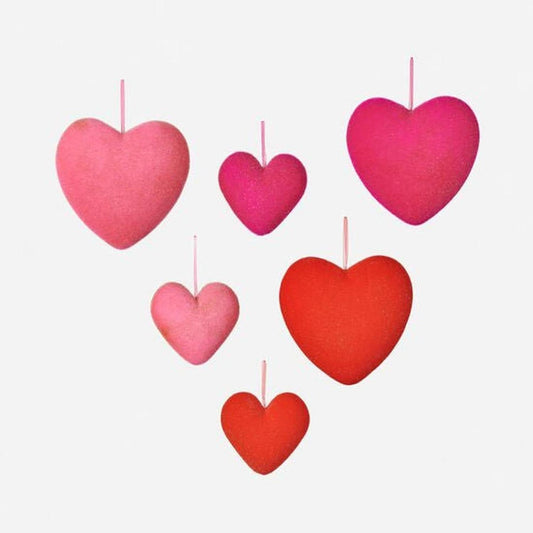 a group of hearts from a string