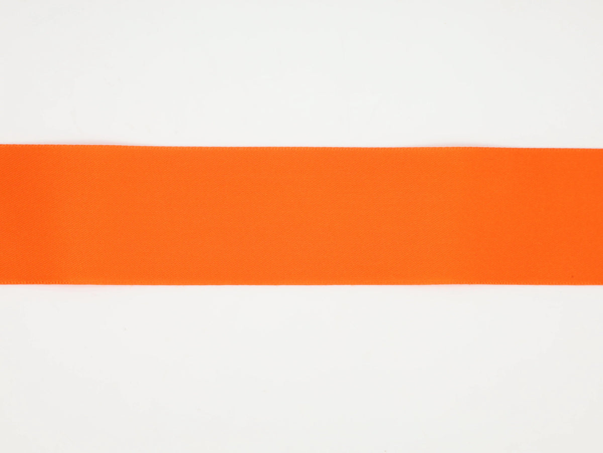 1 1/2" Double Face Satin Ribbon | Torrid Orange (750) | 50 Yard Roll
