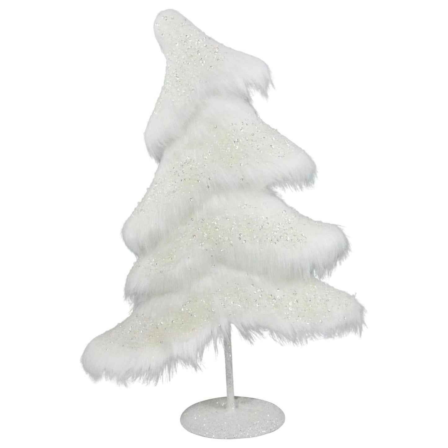 18.5" Fabric Sequin Christmas Tree: White