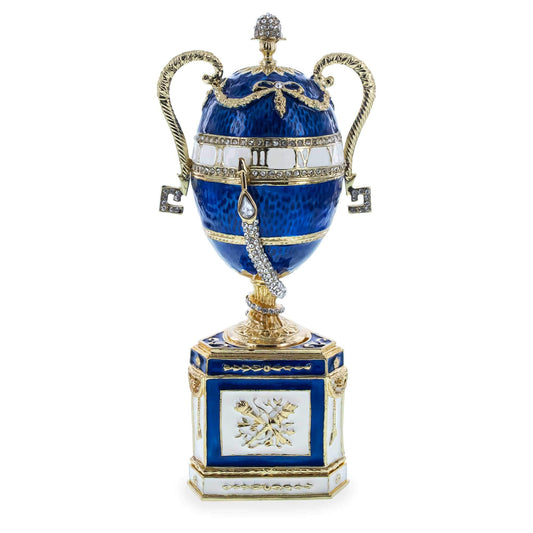 1895 Blue Serpent Clock Musical Royal Imperial Easter Egg