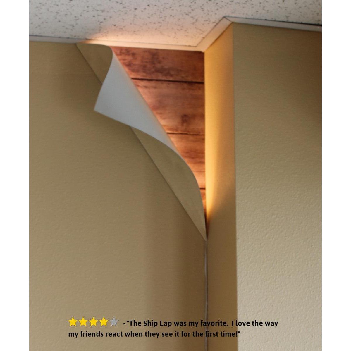 18"H Big Reveal LED Corner Light White Curved Metal