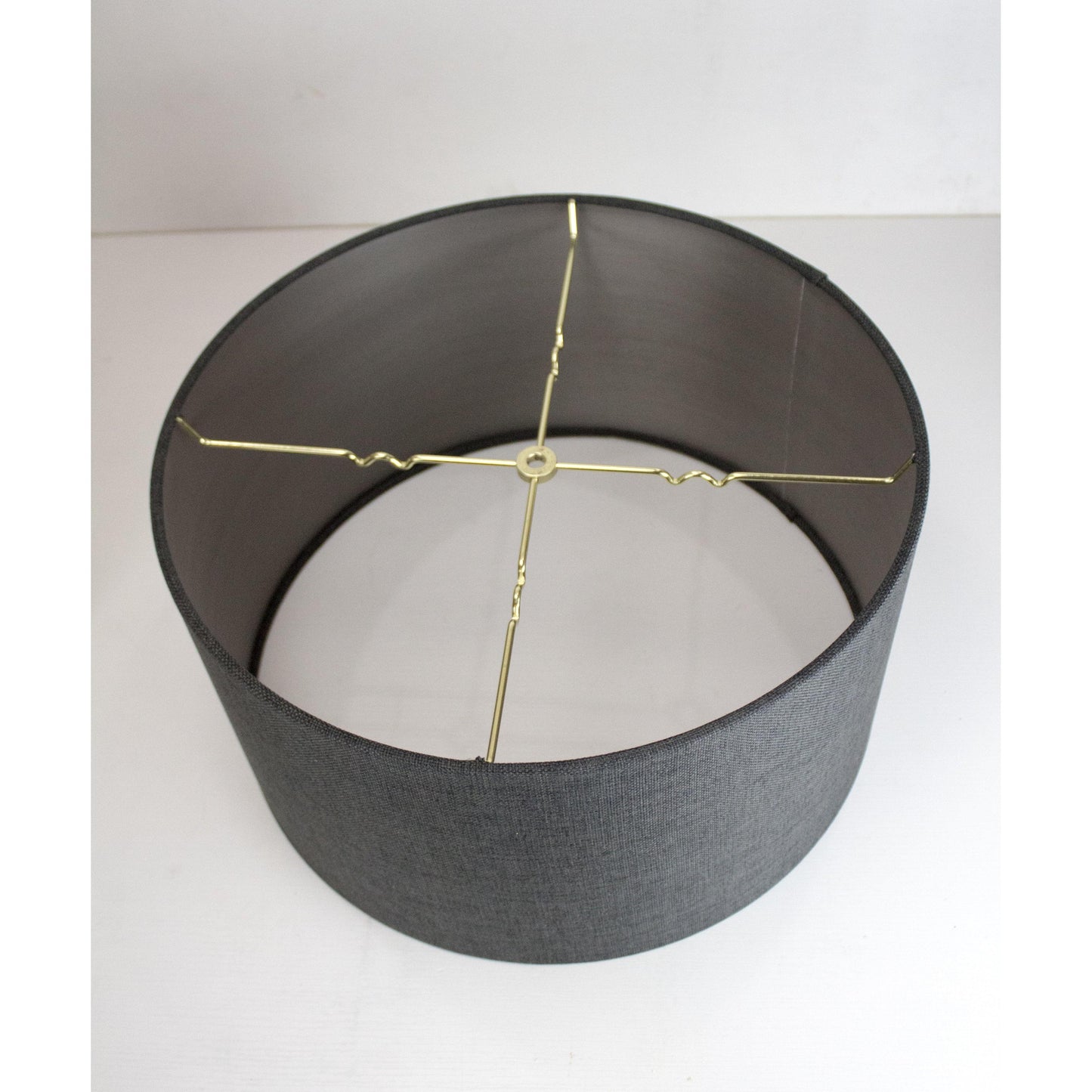 18"W x 10"H Granite Grey Drum Lampshade