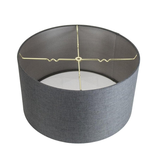 18"W x 10"H Granite Grey Drum Lampshade