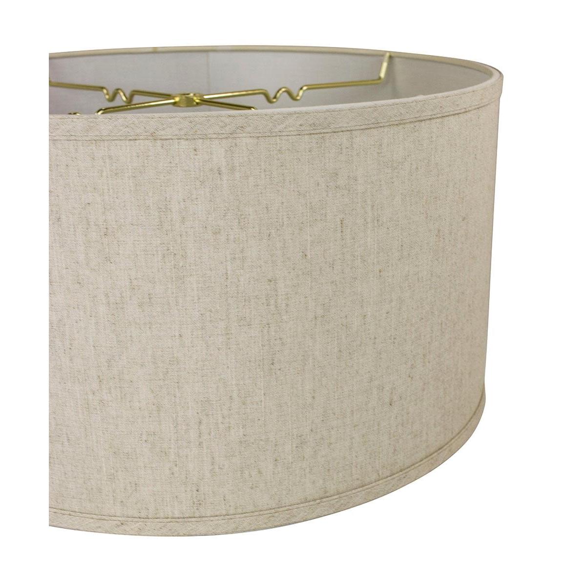 18"W x 10"H Textured Oatmeal Shallow Drum Lampshade