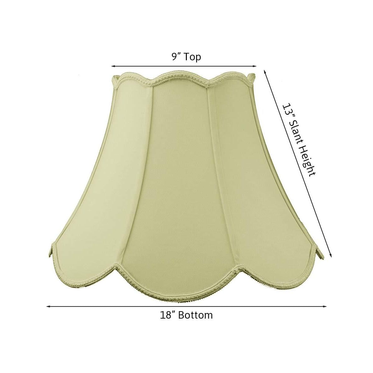 18"W x 13"H Scalloped Bell Lamp Shade Eggshell