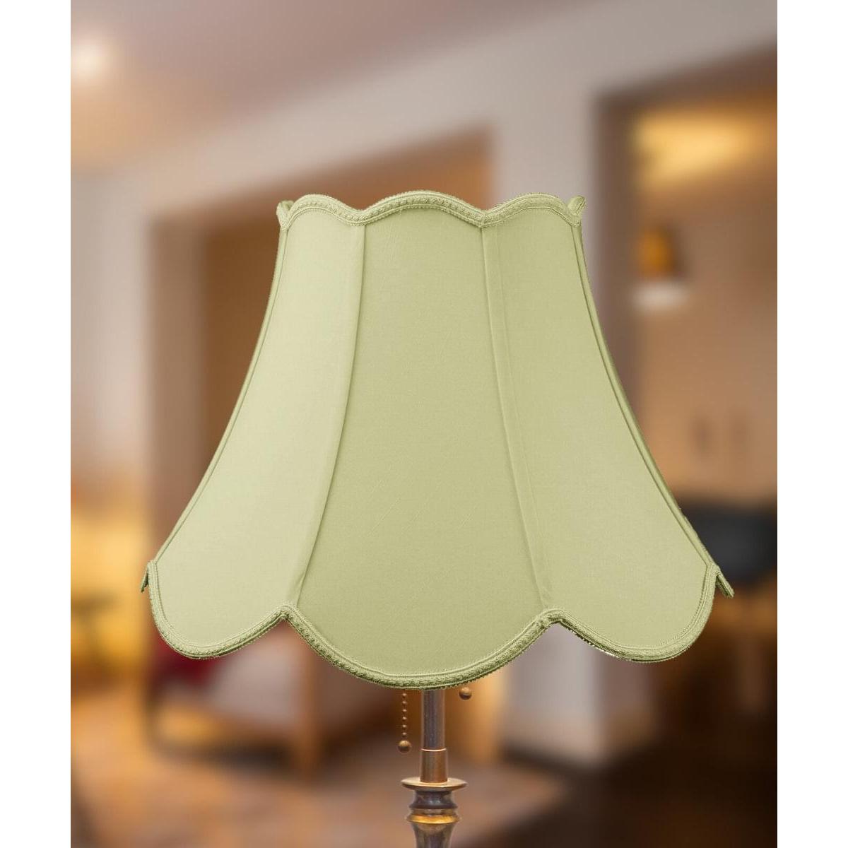 18"W x 13"H Scalloped Bell Lamp Shade Eggshell