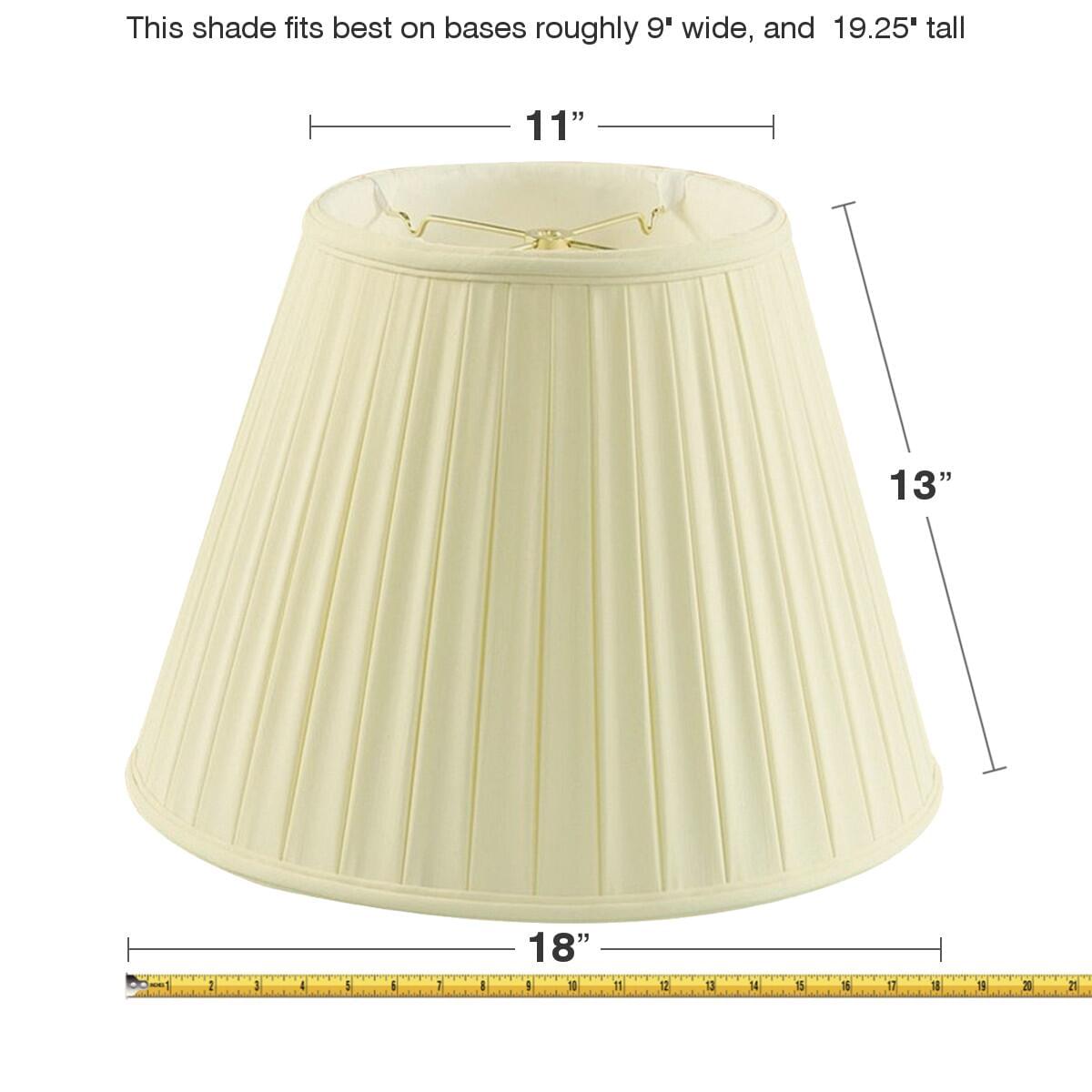 18"W x 14"H Empire BoxPleat Egg Shell Lamp Shade