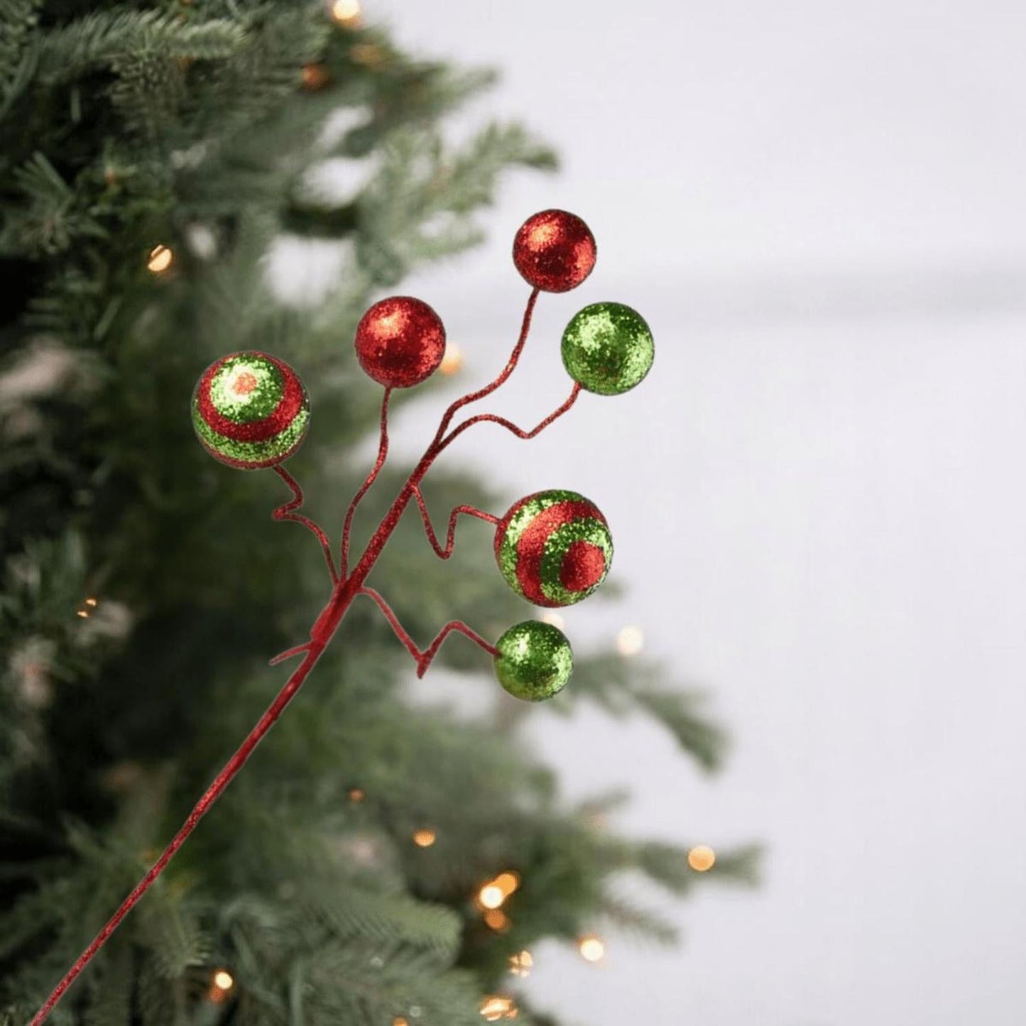 19" Glitter Ball Pick: Red & Lime
