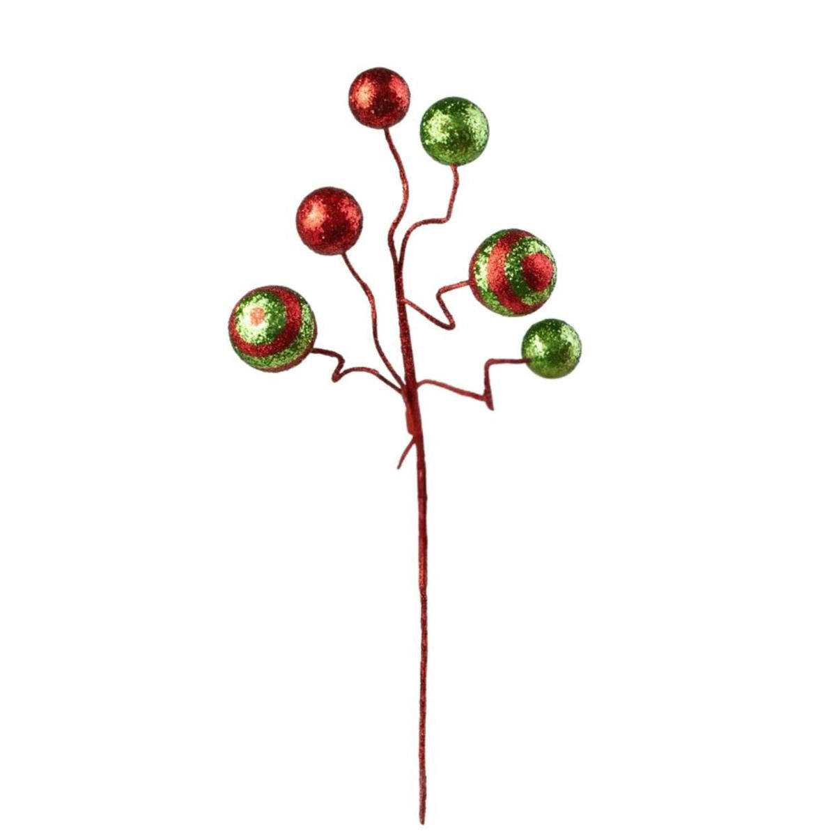 19" Glitter Ball Pick: Red & Lime
