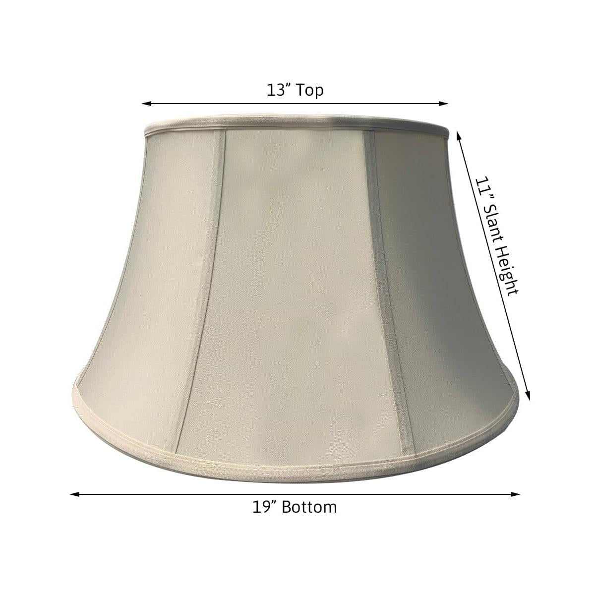 19"W x 11"H Egg Shell Floor Shantung Lampshade