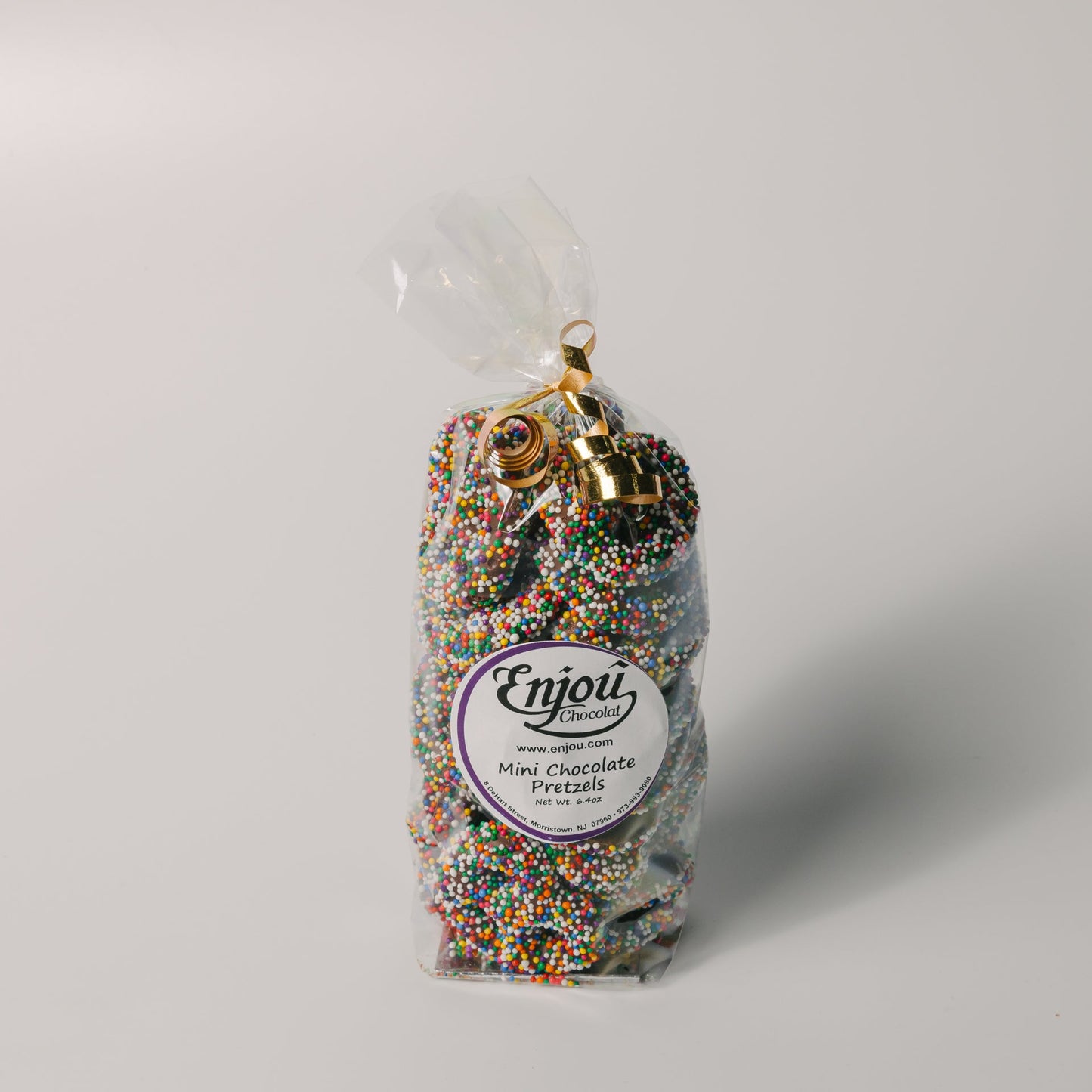 Mini Pretzels with Nonpareil Seeds