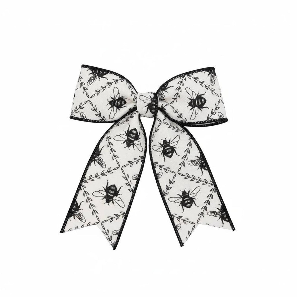 1.5" Honey Bee Trellis On Diagonal Ribbon Ivory (10 Yards)