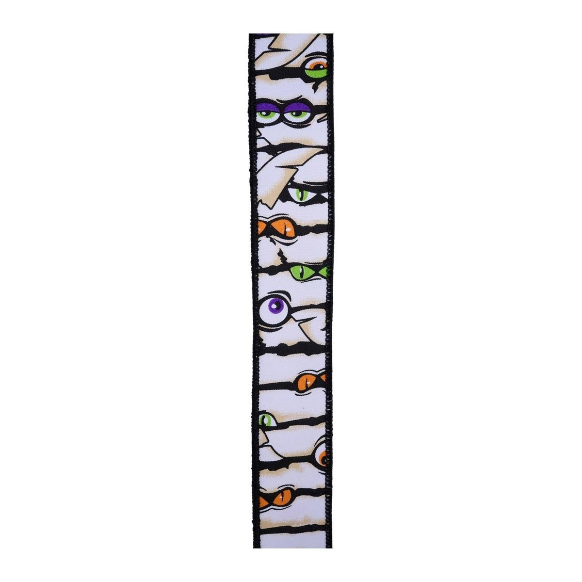 1.5" Mummy Eyes Ribbon: White (10 Yards)