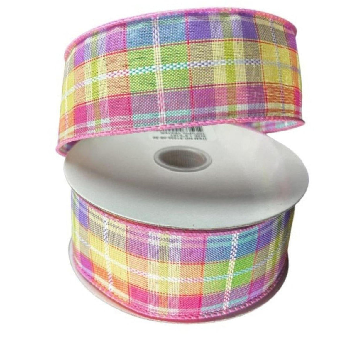 1.5" Pastel Plaid Kennedy Ribbon: Pink (10 Yards)