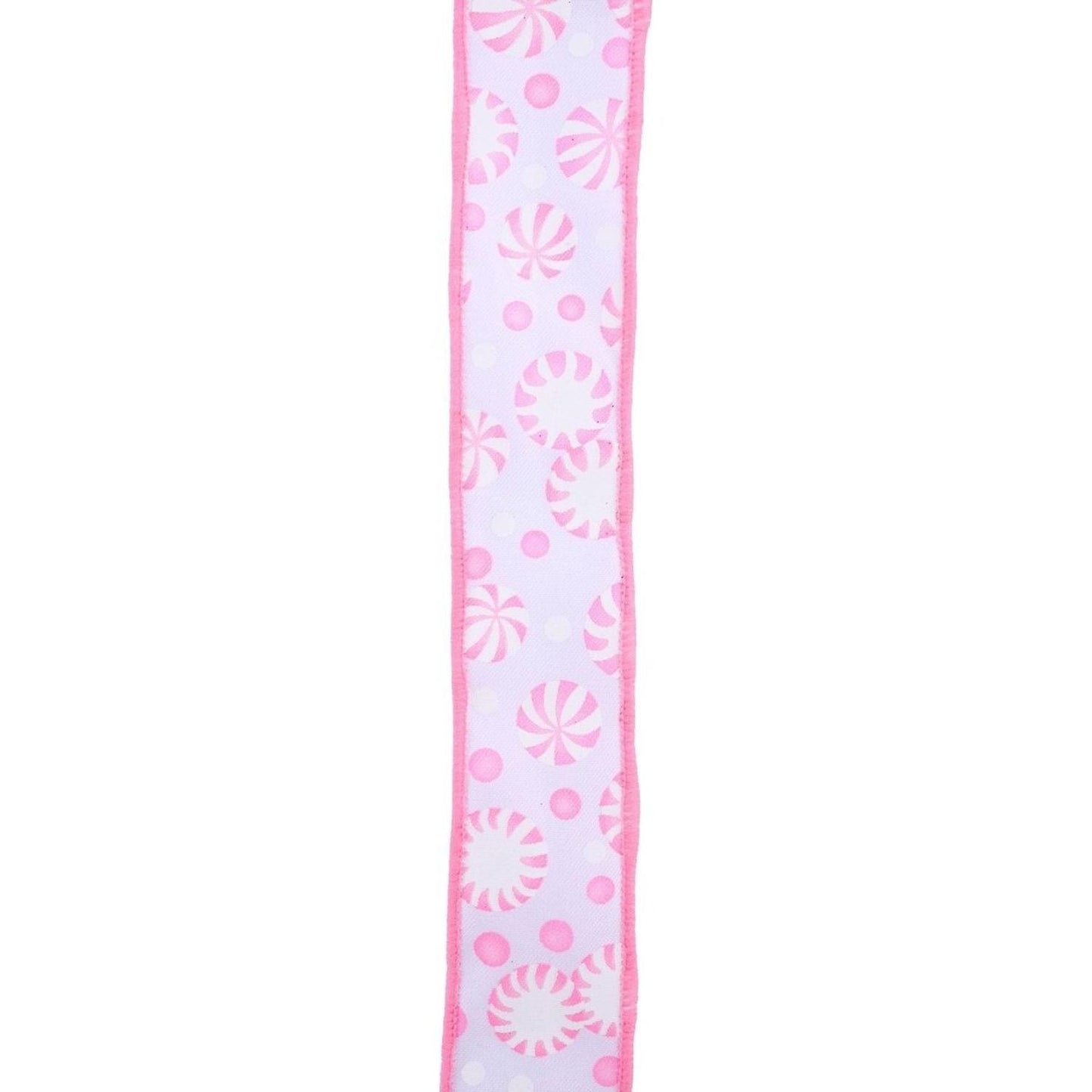 1.5" Peppermint Candies Ribbon: Pink (10 Yards)