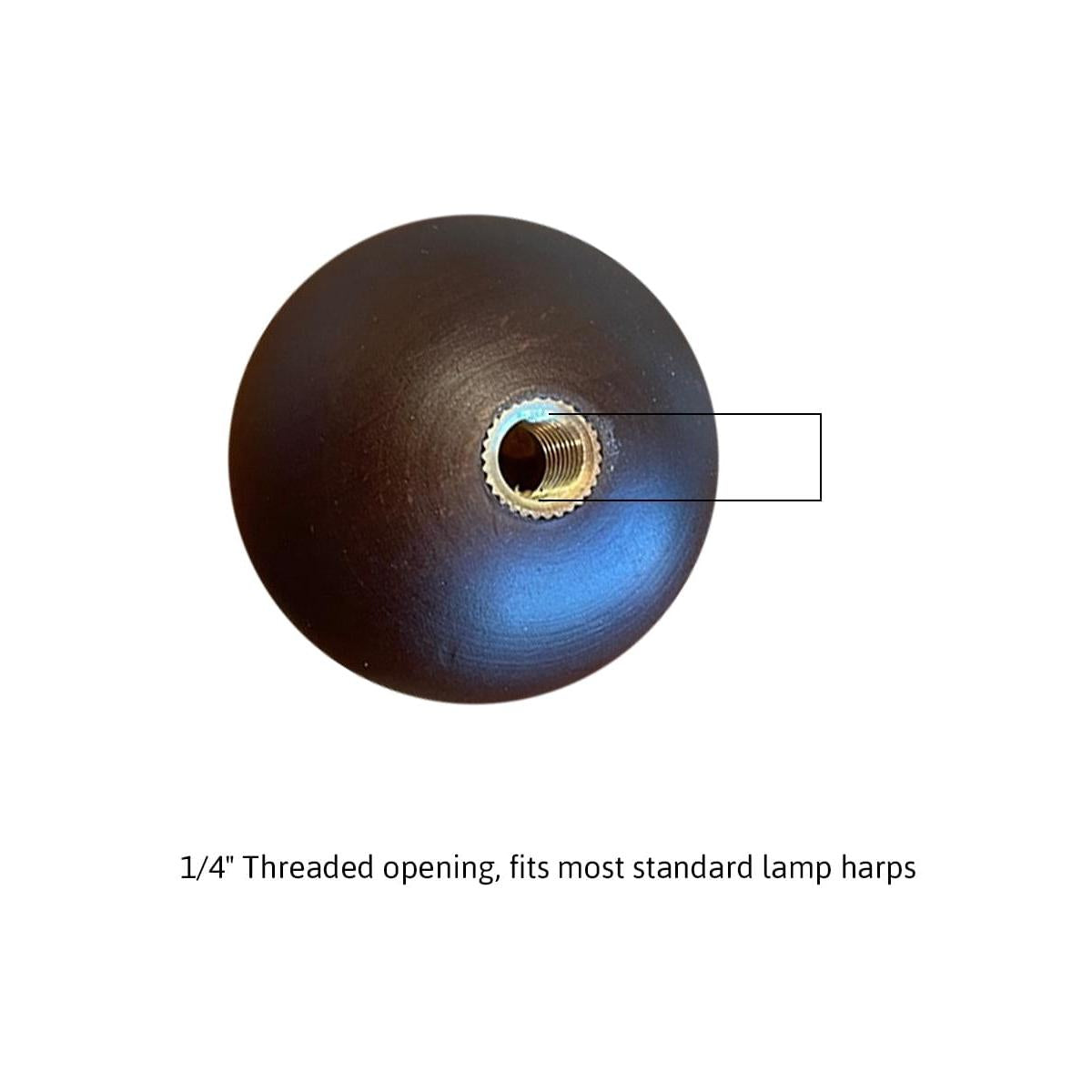 1.5"H Walnut Dark Ball Finish Lamp Finial
