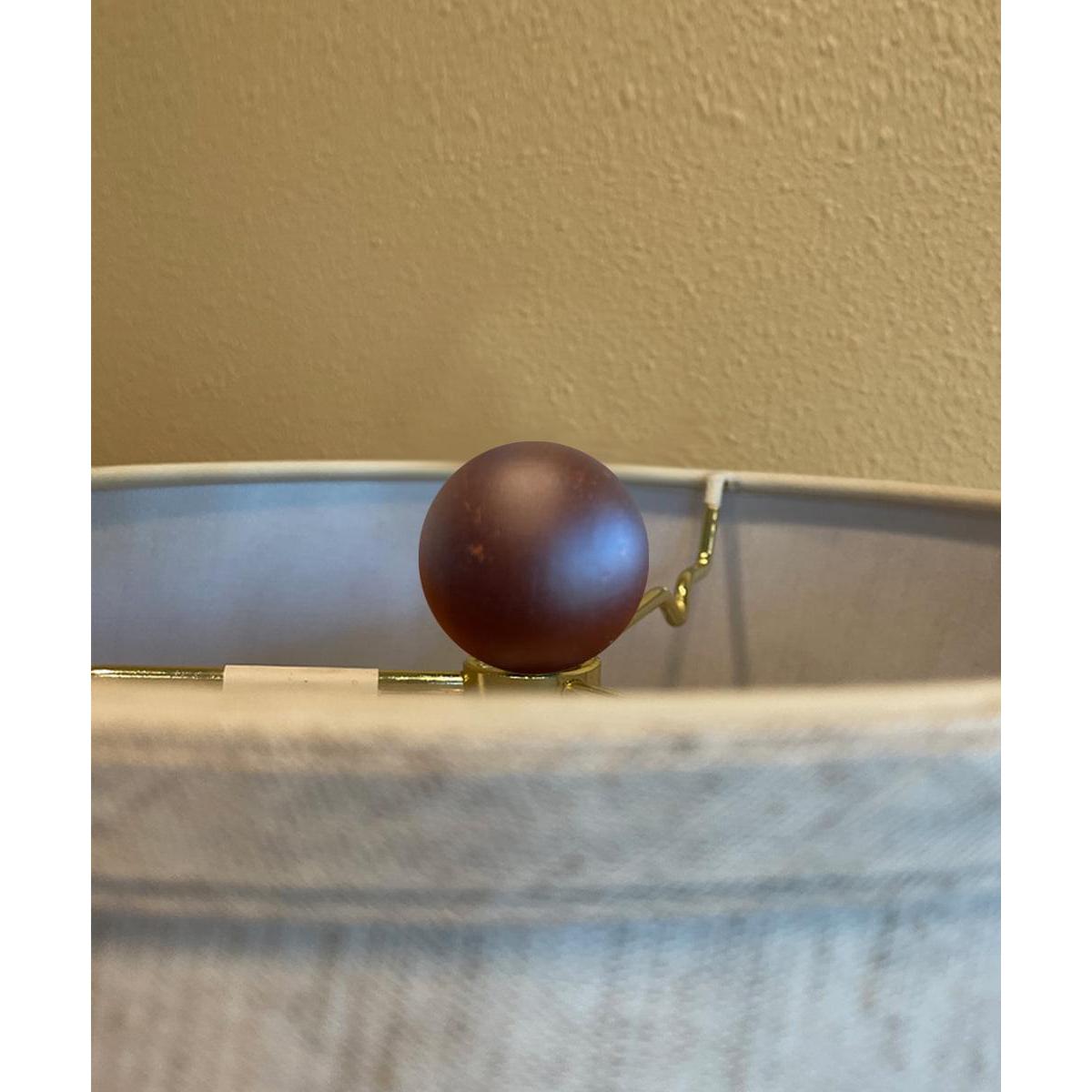 1.5"H Walnut Dark Ball Finish Lamp Finial